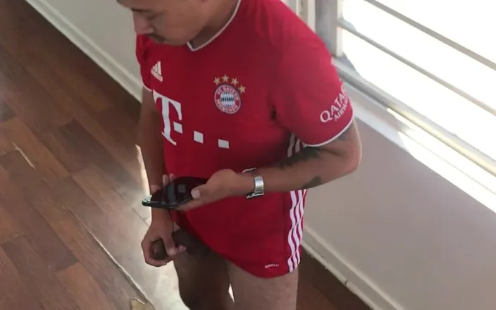 Hardnoisex: Horny Soccer Coach Caught Jerking off Next to Rooftop Window...