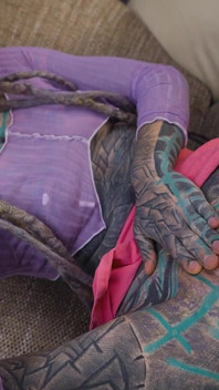Tattooed Hippie's Anal Fucking with Big Toy and Get Fuck by Real Big Cock