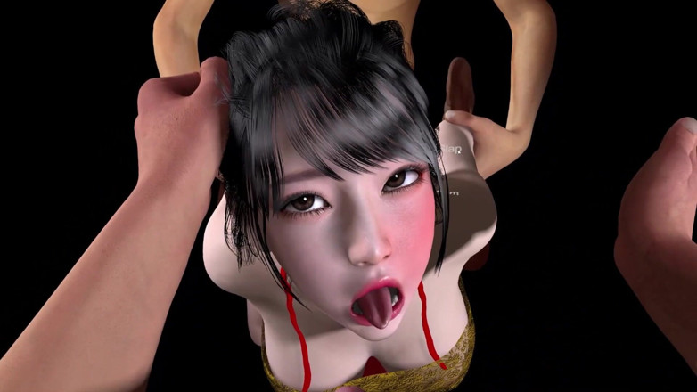 Why fuck so hard: ランジェリー付きの3Dアジア人売春婦は彼女のケツの穴をとても激しく犯されました