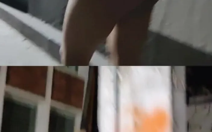 Traviezisha: Dual Cam: Exhibitionist Sissy in Thong Getting Her Bottom Naked...