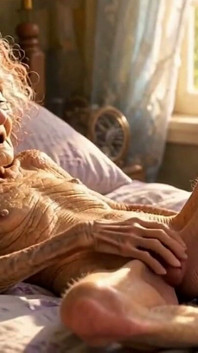 90 Year Old Woman Masturbates Her Wrinkled Ugly Pussy