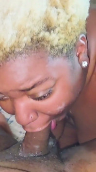 Lucky Gurl Slurp Goddess - Ebony Throat Goat Gives the Best Sloppy Blowjob