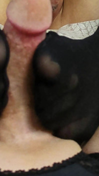 Intimate Footjob Captured in Silky Lingerie