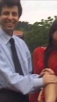Fucked on the Garden Table by Two Hard Cocks While the Director Watches