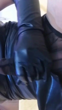 Cum & Piss in Black Nylon and Leather Promo