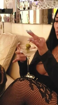 My Absolute Favorite Drink, with Three Blue-cheese Stuffed Olives Too