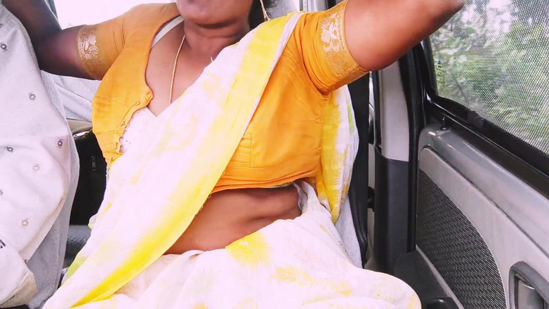 Telugu honey lips: 자동차 섹스, 집 주인과 섹스하는 인도 Saree Maid, 텔루구 더러운 이야기. 3부