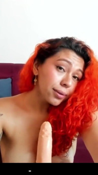 Colorful Hair Girl Does a Great Deep Throat P5
