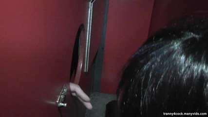 Tranny 4 cock: Swallowing multiple loads at the gloryhole - Part 2