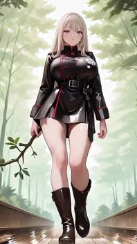 금발 Valkyrie의 옷을 벗고 순간, 그 큰 슬릿 블랙 유니폼은 미친!
