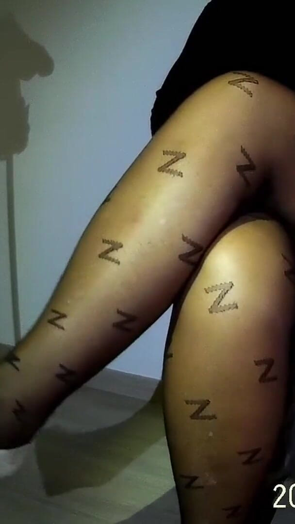 Shoe Dangling in Pantyhose. (Pov legs)