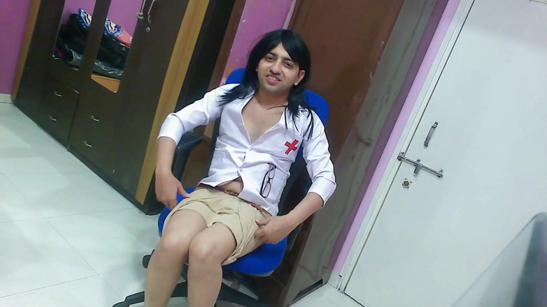 Cute & Nude Crossdresser: Sweet and sexy sissy crossdresser femboy Sweet Lollipop in a...