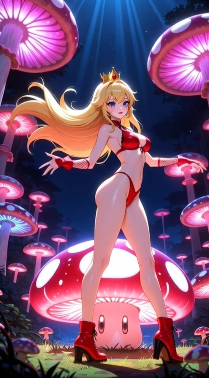 Hot girl dancing: 110. Prințesa Peach dansând într-o pădure magică (ai Animation)