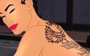 Back Alley Toonz: Sexy Latina Jazanti Shows Her Tatts and Her Big Ass...