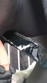 Kamera bakış açısı oral seks siyah encasement naylon