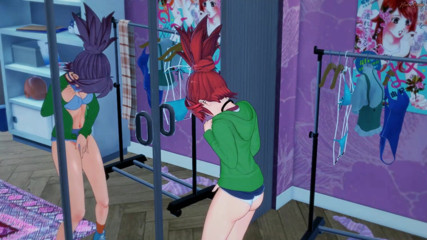 Hentai Smash: Frankie Foster rubs and fingers her pussy in front of...