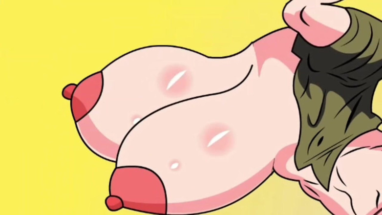 Animate golden: 거대한 젖탱이를 가진 여자의 내부 사정