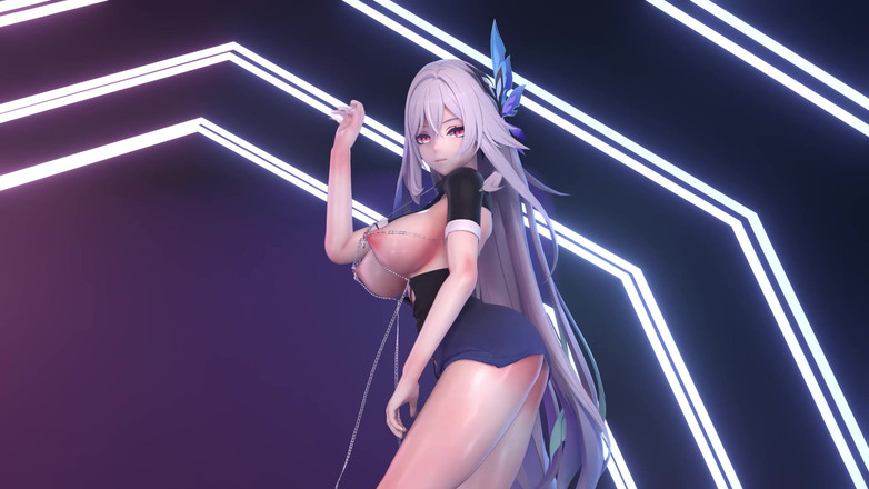 MikuMotion: Down bradavky řetěz bodycon sukně striptýz