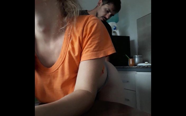 tunoviaputita: Argentinian Blonde Drinks Mate While Boyfriend Fuck Her