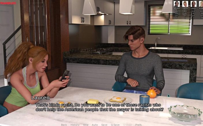 Naughty gameplays: Очерненный дом No 01 - его подруга застукала его за мастурбацией, пока его грудастая милфа квартирная хозяйка была в душе