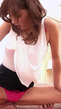 Skinny Japan teen gives blowjob to stepdad and friend