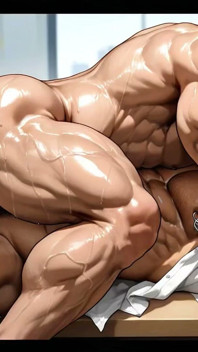 Huge Dick Muscular Hunk Blowjob