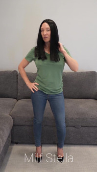 Jeans, Tee & Black Hair