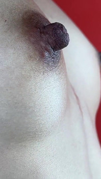 Small Tits Asian Girl Extreme Close-up Nipple Tease & Play - Littlelewdluna’s Big Asian Nipples Need Attention!