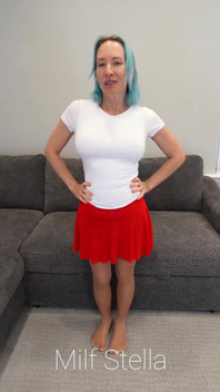White Top & Red Skirt