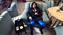 MilfyCalla: Muie cu fumat, tachinare cu chiloți în pizdă și spermă dublă pe...