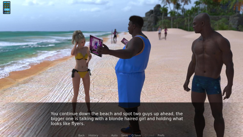 Dirty GamesXxX: Paradise City: Sexy Dressed Hot Wife Walks on the Beach...