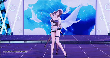 3D-Hentai Games: Hurly burly sexy maid hot striptease 4K