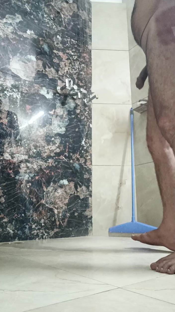 Rajasthani-old-lover: Indian Desi Man Enjoy Shower Show