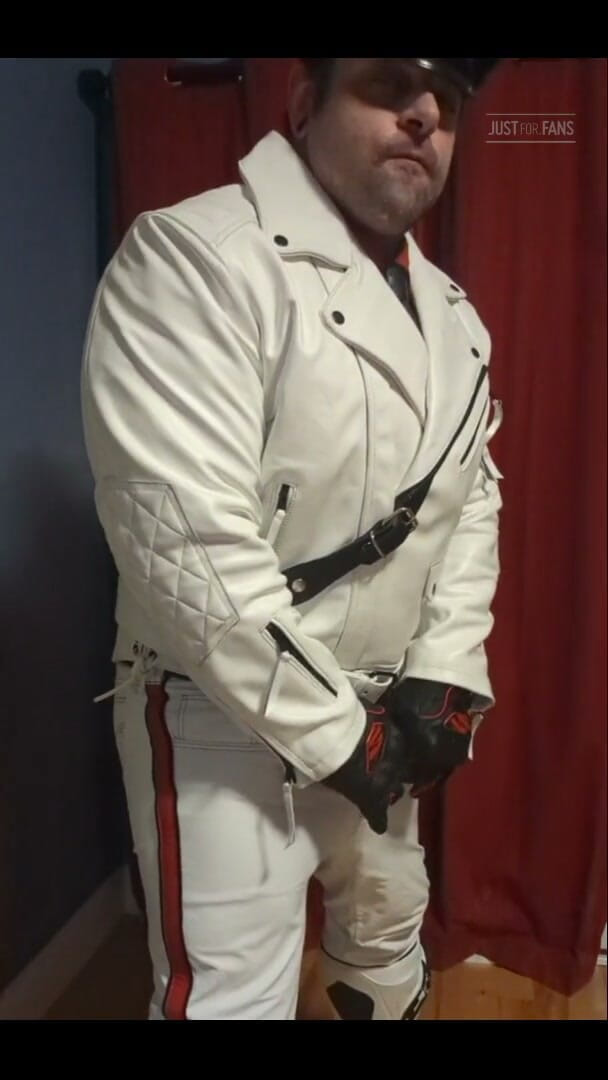 In Full White Leather Formals. (Bruiser Bearwood)