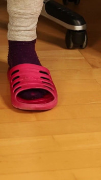 Dirty Socks & Slipper Tease - Worn Workout Look