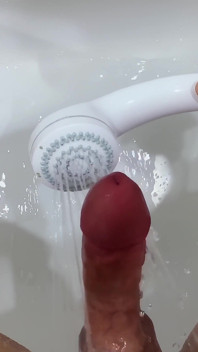샤워 헤드 Frenulum 오르가즘과 정액