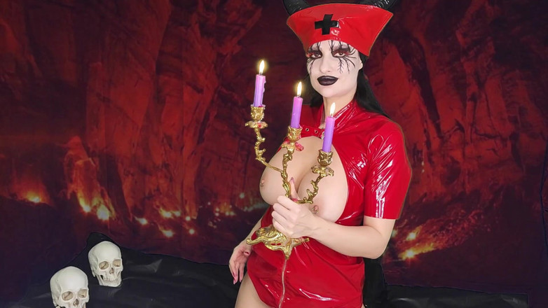 Princess18_: Succubus hemşire anal sikişiyor, amcığı döllüyor, fışkırtıyor