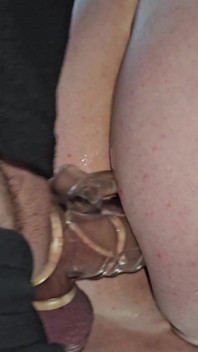30 Cm Huge and Fat Dick. He Fills Her Entire Pussy and Moves Her Organs. Her Mouth Is Tied so She Can't Scream