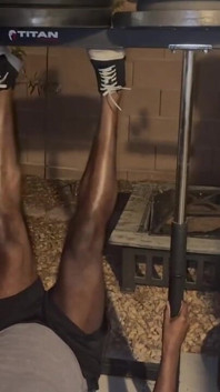 Me and My Homie Got in a Quick Biceps and Calves Workout After Vegas Won Last Night