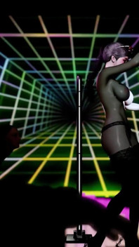 자지를 타는 거유 댄서 - 3D 애니메이션