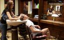 Hairsalon: Milf Nicole salon shampooing hairwash