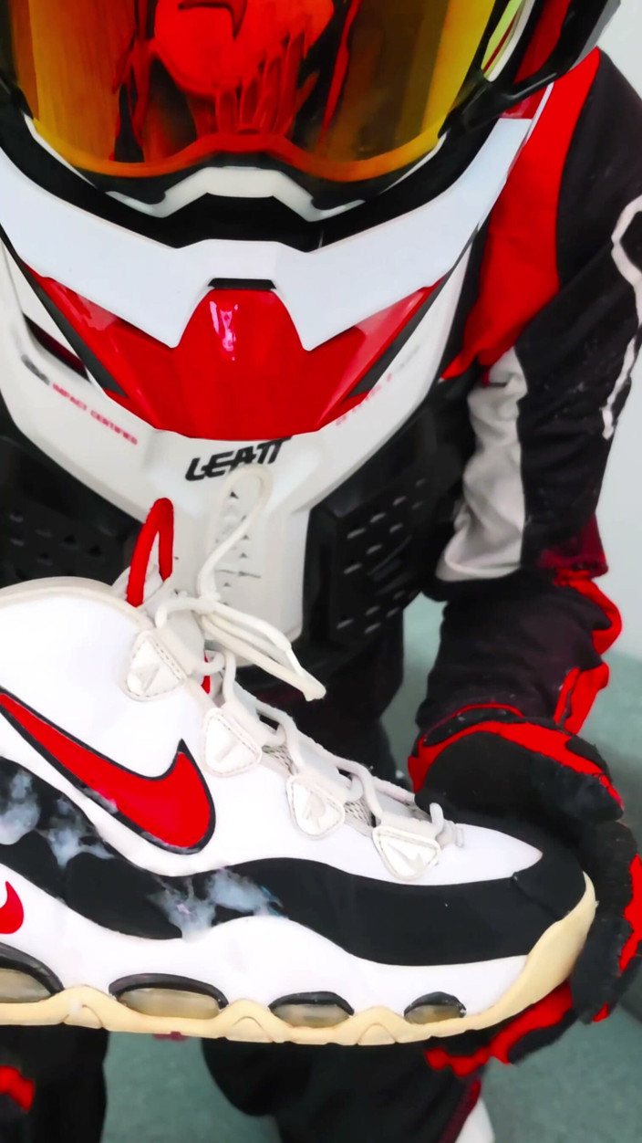 Sneakersmax98: Enjoyed Fucking Nike Sneakers While Wearing a Motocross Suit