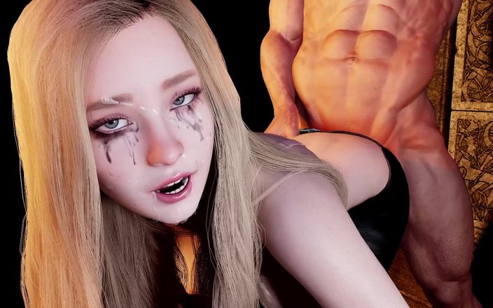 Wraith ward: Blonďatá přítelkyně vrtá do zadku v žaláři | 3D porno