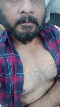 Shy Stepfather Showing His Boobs on Video Call