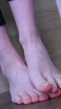 Foot Fetish Teasing with Long Nails on Long Toes