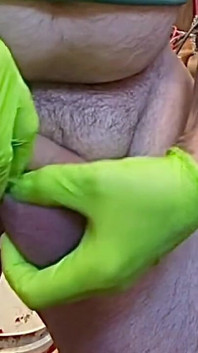 Watch This Sander Vibrate His Cock to Orgasium