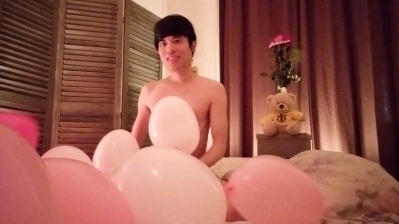 Jon Arteen: Happy Valentine's Day! Jon Arteen Blows up Balloons, One Pops....