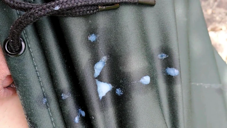 Idmir Sugary: Snabb sperma på blank träningsdräkt - visar sperma röra på träningsdräkt