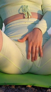 Hot Masturbation After Yoga in Sport Suit!
