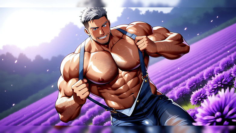 Erotic Man: Ai로 만든 야외에서 괴롭히는 핫한 덩어리